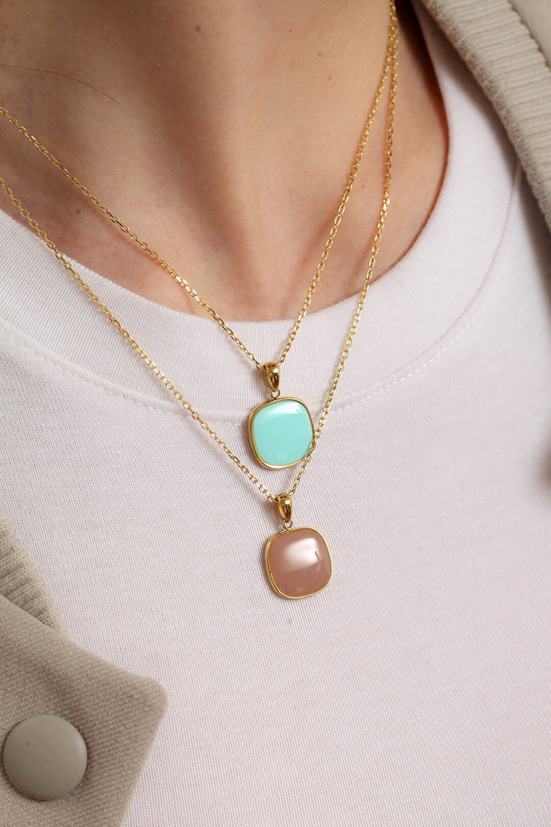 ΚΟΛΙΕ ΧΡΥΣΗ ΑΛΥΣΙΔΑ ΚΑΙ ΤΕΤΡΑΓΩΝΗ ΠΕΤΡΑ ΣΕ ΠΑΤΣΕΛ ΑΠΟΧΡΩΣΕΙΣ - Image 3