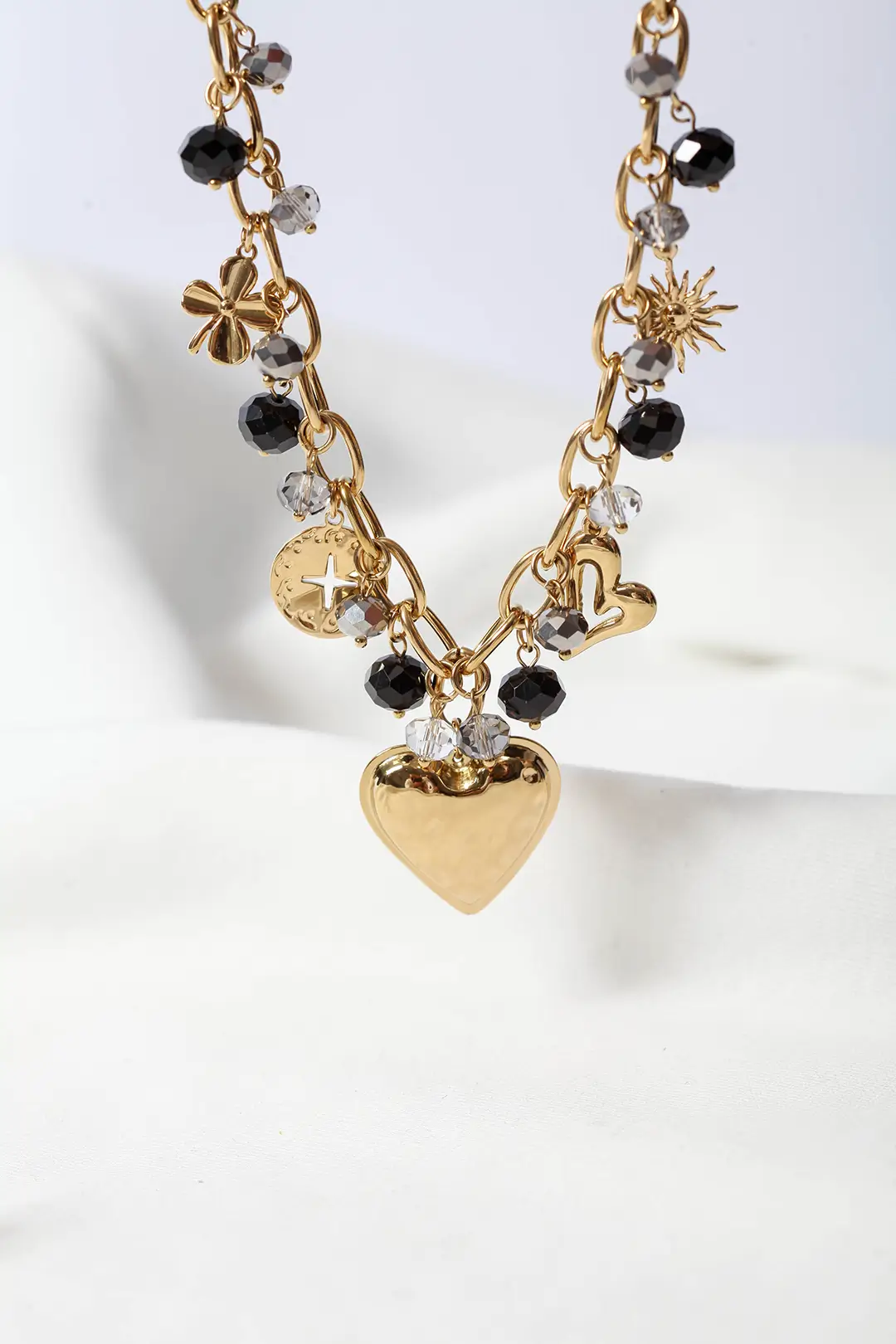 ΚΟΛΙΕ ΚΑΡΔΙΑ ΜΕ ΚΡΥΣΤΑΛΛΑ ΚΑΙ CHARMS - Image 2